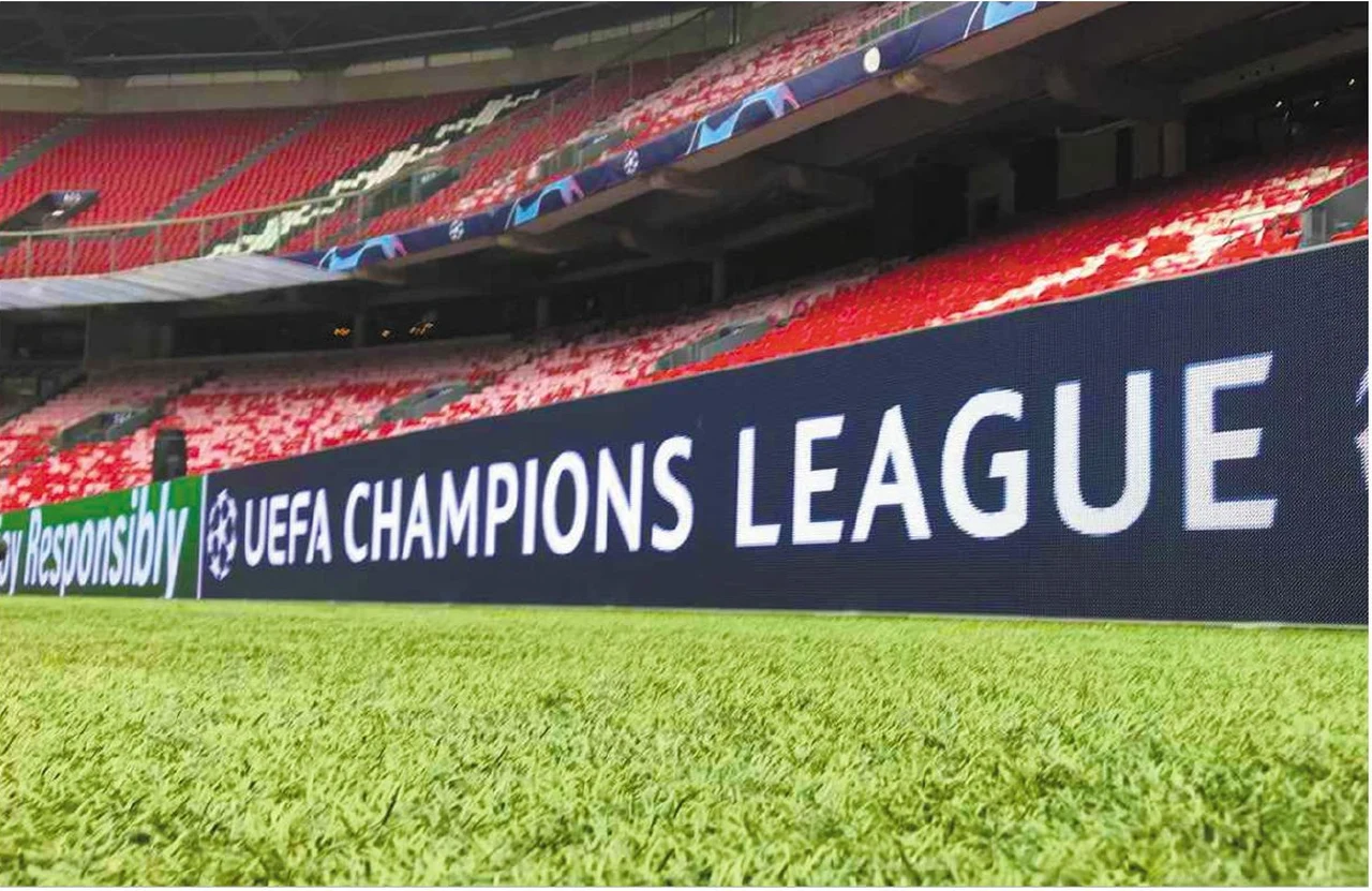 Football perimeter display — supplier catalogue image