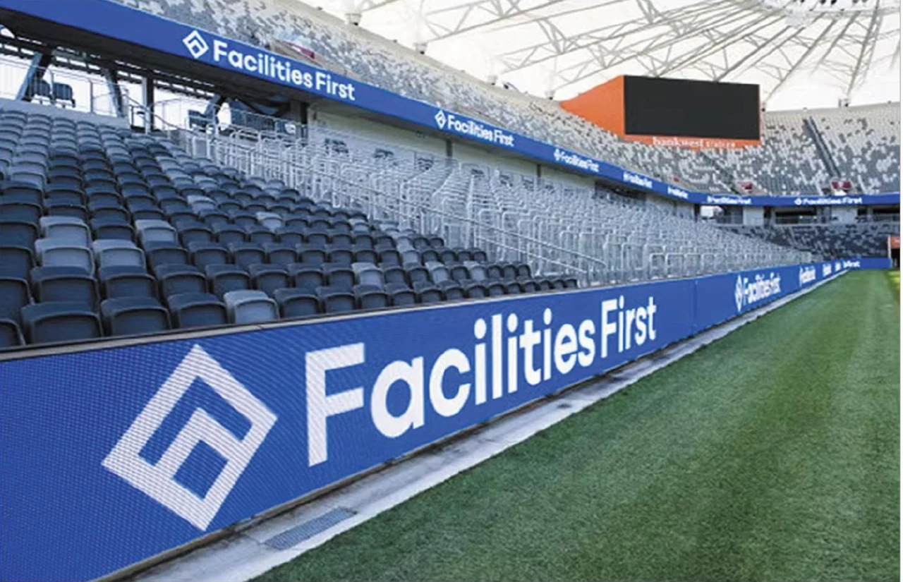 Stadium perimeter installation — supplier catalogue image